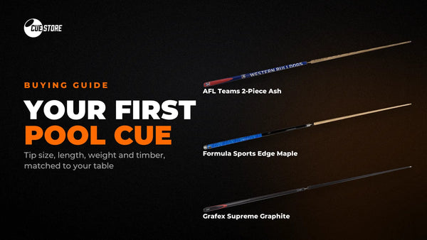 Best pool cue for beginners: AFL Teams ash, Formula Sports Edge maple and Grafex Supreme graphite cues