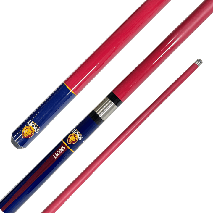 AFL AFL Teams - 2-Piece Ash Cue 57" / 10mm Glue On / Brisbane Lions Full Colour Limited Edition Cues