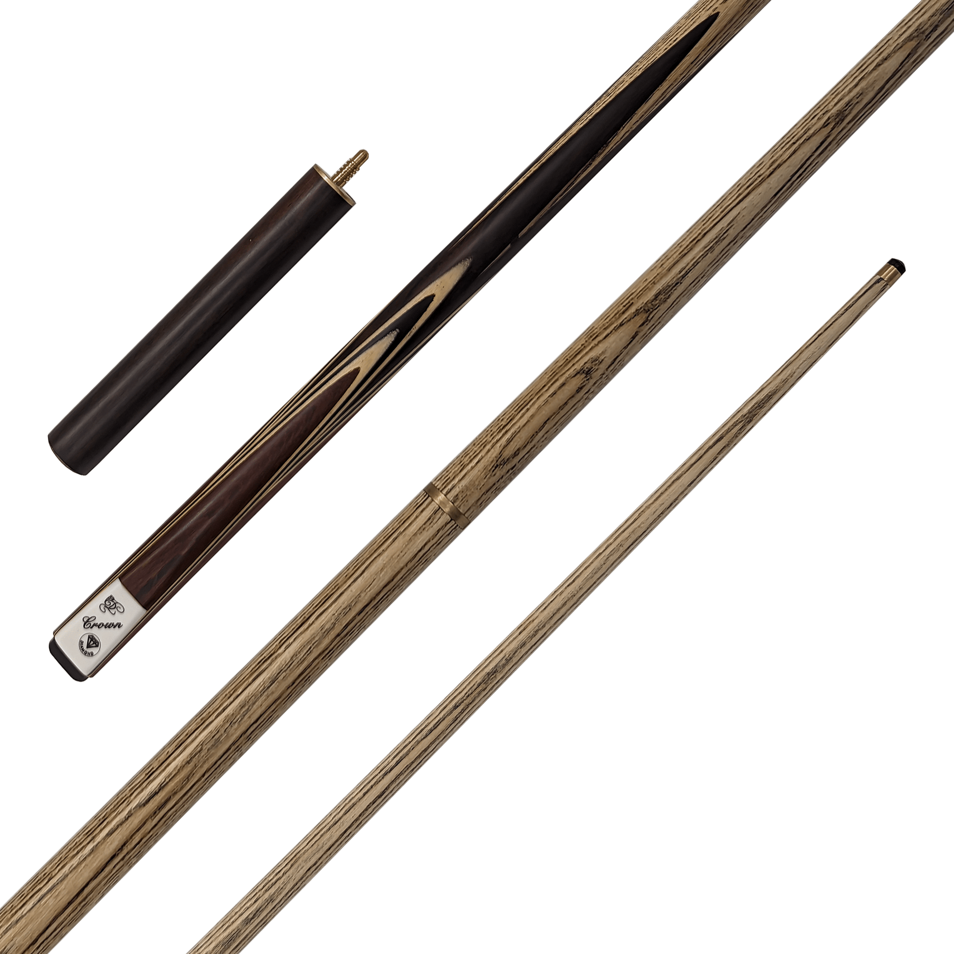 Diamond Crown - 2-Piece Ash Cue with 8" Extension 57" / 9.5mm Glue On Cues