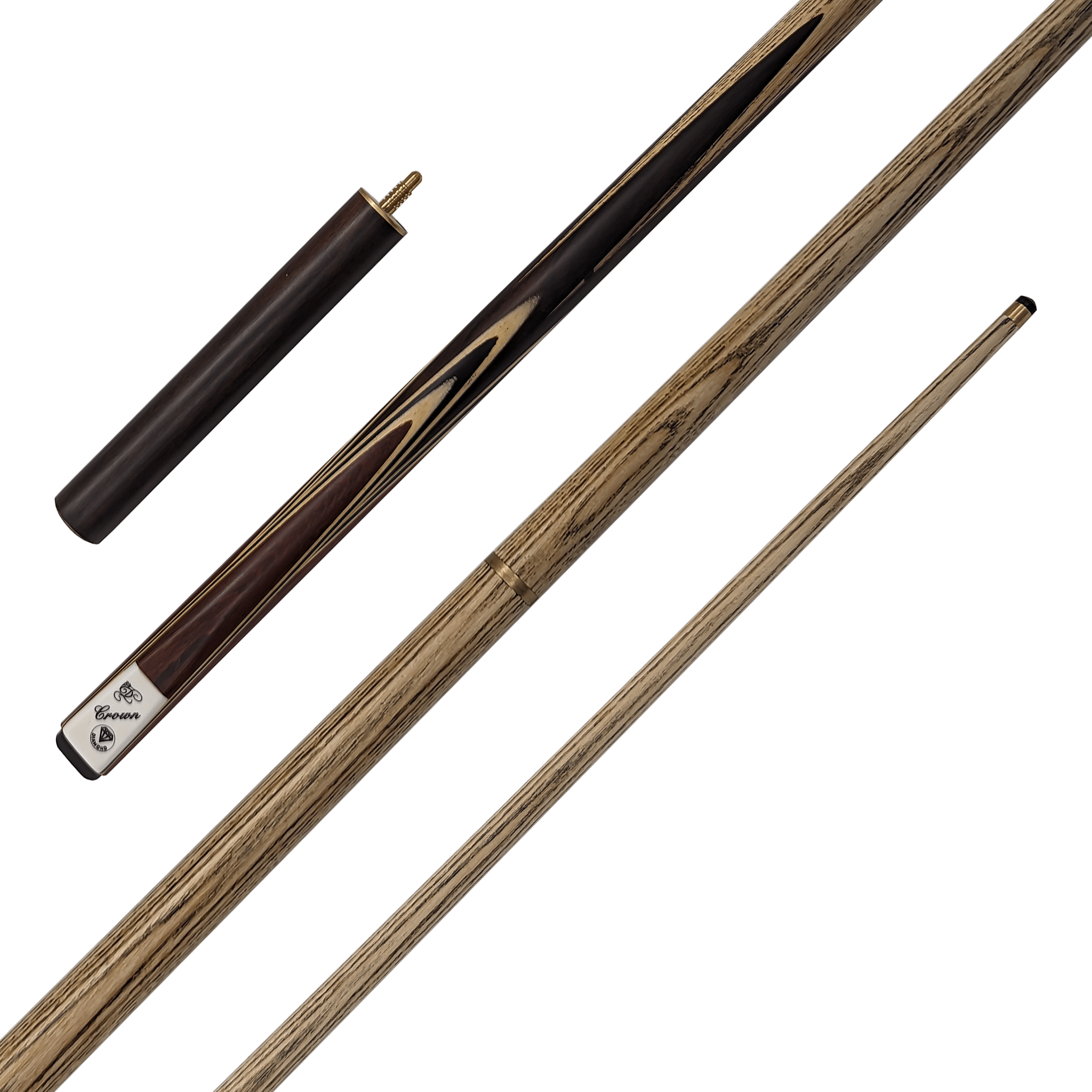 Diamond Crown - 2-Piece Ash Cue with 8" Extension 57" / 9.5mm Glue On Cues