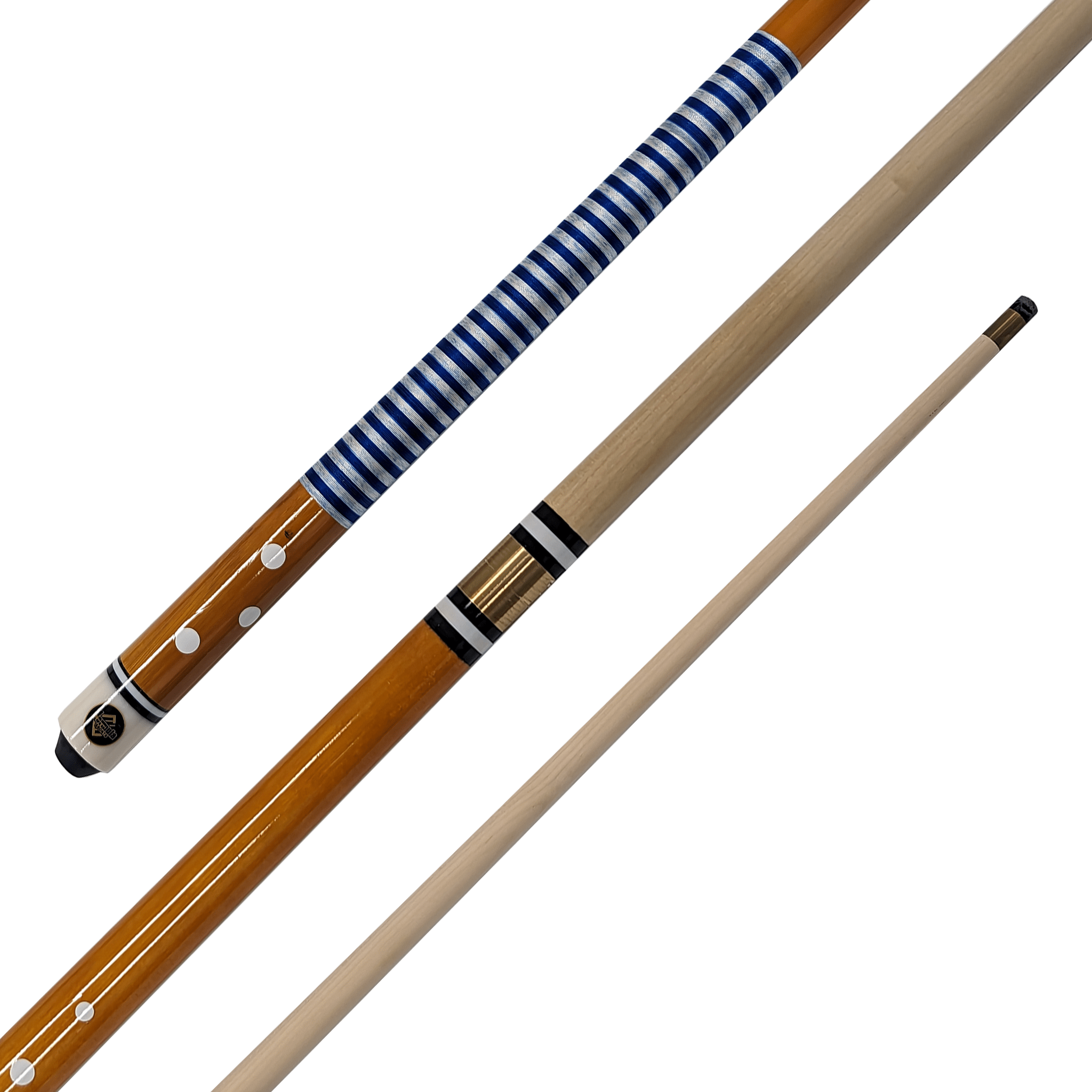 Formula Sports 2-Piece Nylon Wound Timber Cue 57" / 10mm Screw In / Blue Cues