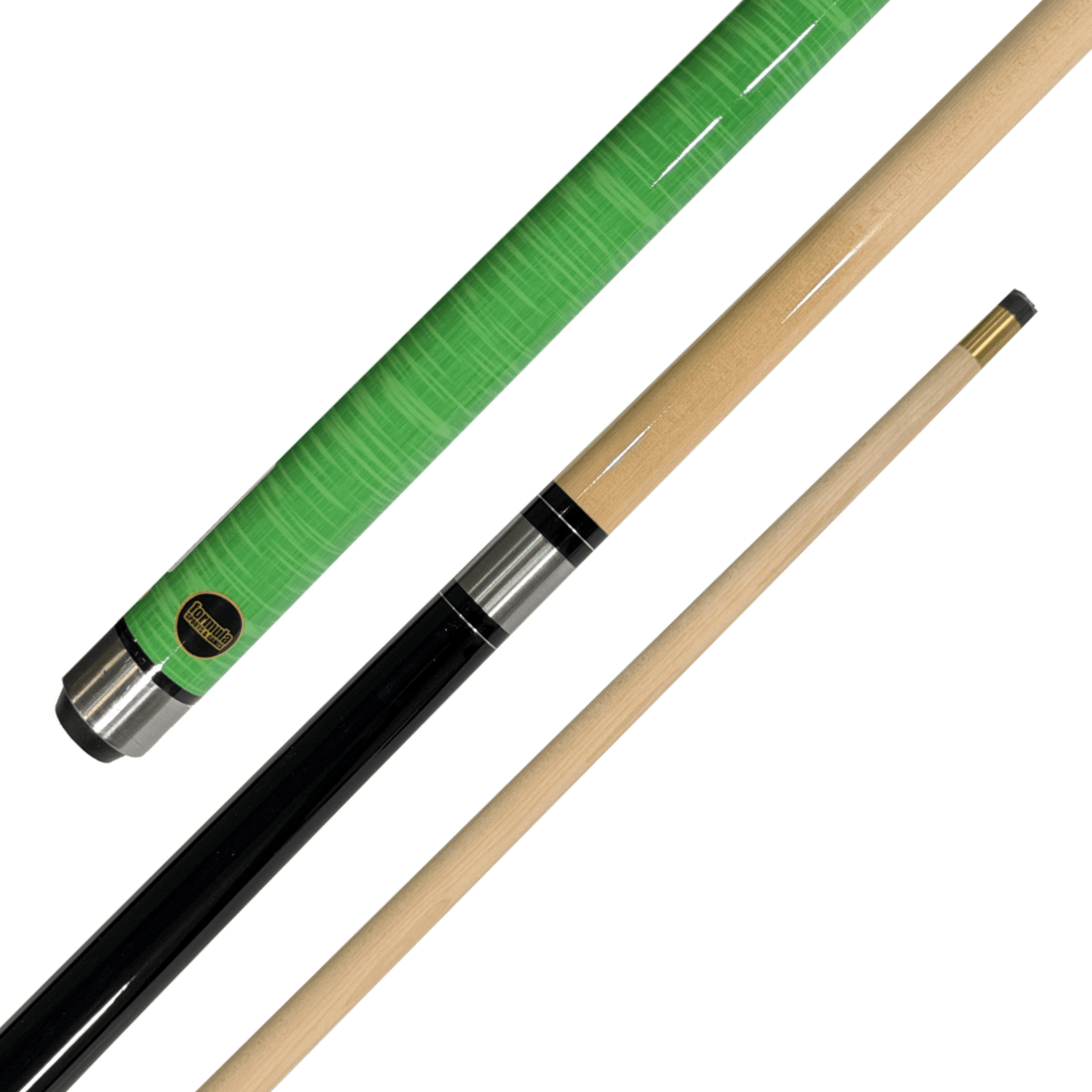Formula Sports Edge - 2-Piece Maple Cue 57" / 10mm Screw In / Black/Green Cues
