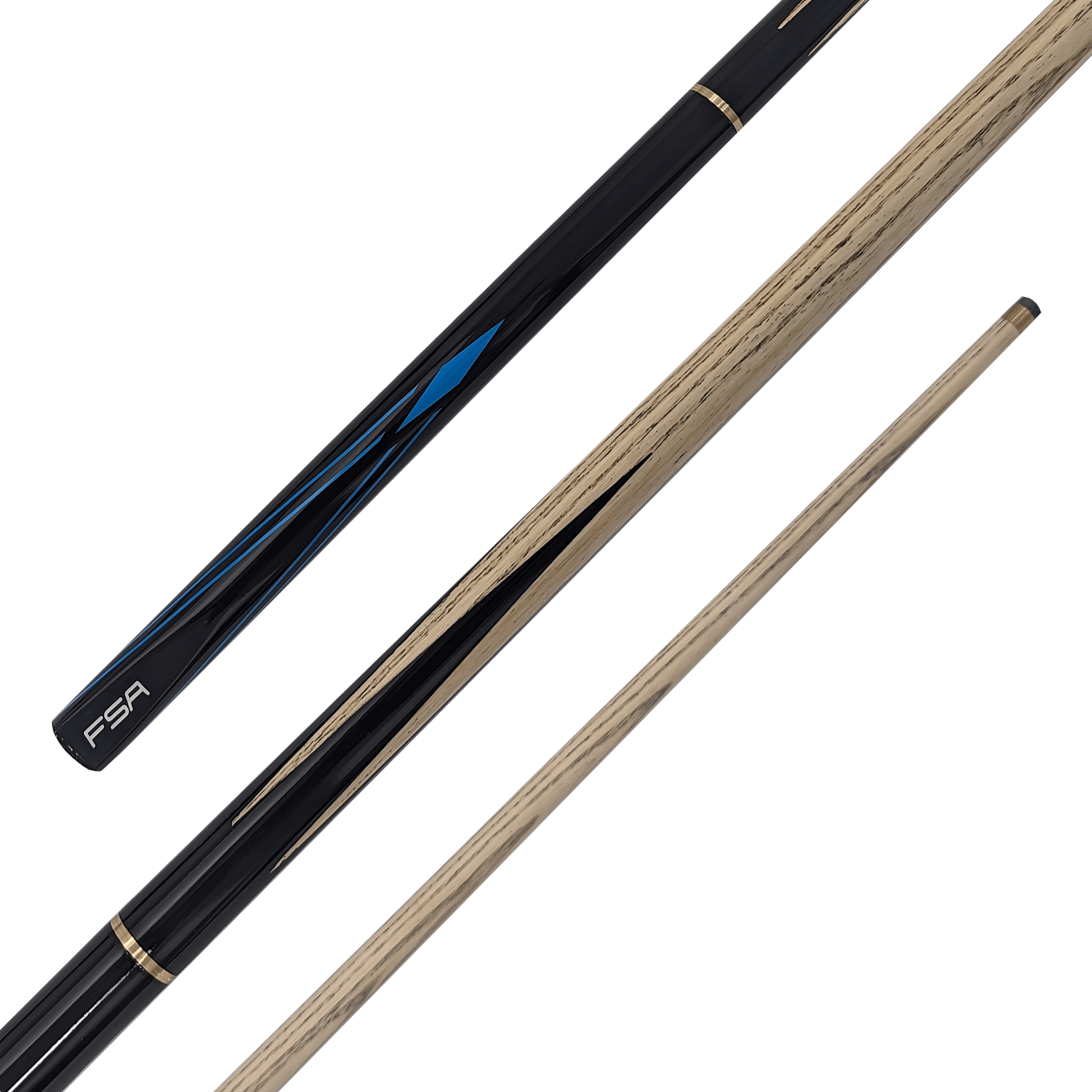 Formula Sports FSA - 2-Piece 3/4 Split Premium Ash Cue 57" / 10mm Glue On / Blue Cues