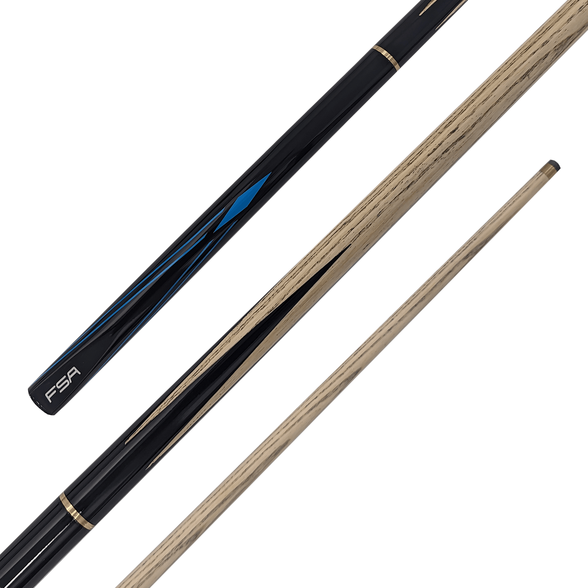 Formula Sports FSA - 2-Piece 3/4 Split Premium Ash Cue 57" / 10mm Glue On / Blue Cues