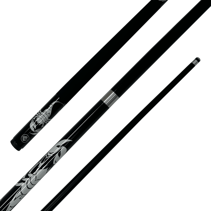Formula Sports Scorpion - 2-Piece Composite Cue 57" / 10mm Glue On / Black Cues