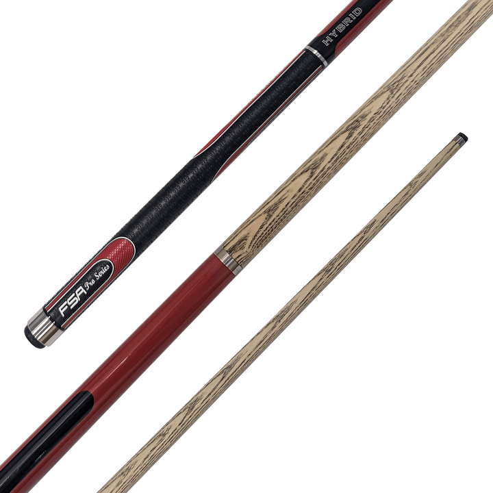 Formula Sports Soft Grip Hybrid - 2-Piece Premium Ash Cue 57" / Red / 9.5mm Glue On Cues