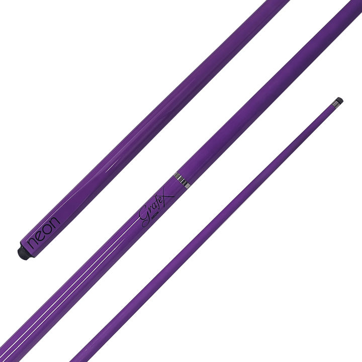 Grafex Neon Fluorescent - 2-Piece Multi Weight Graphite Cue 57" / 9mm Glue On / Purple Cues