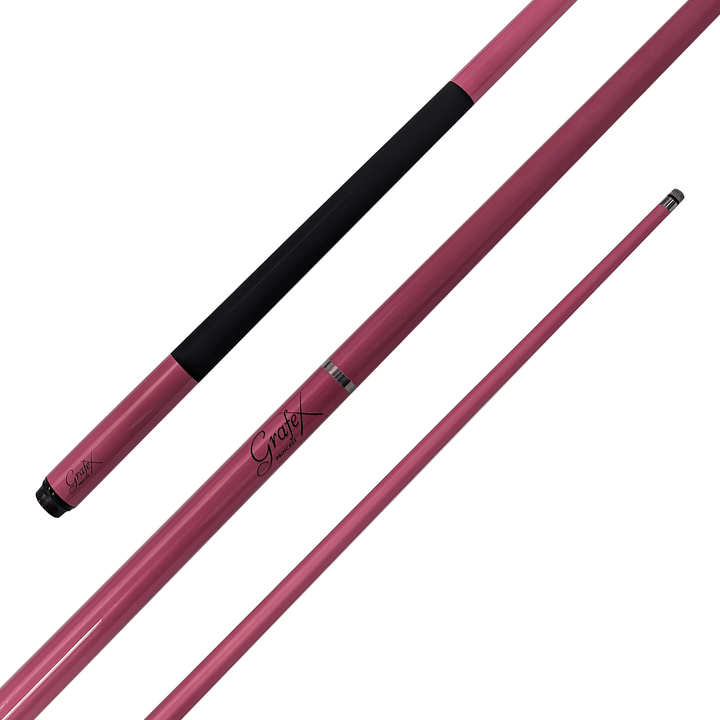 Grafex Princess - 2-Piece Multi Weight Graphite Cue 58" / 9mm Glue On / Pink Cues