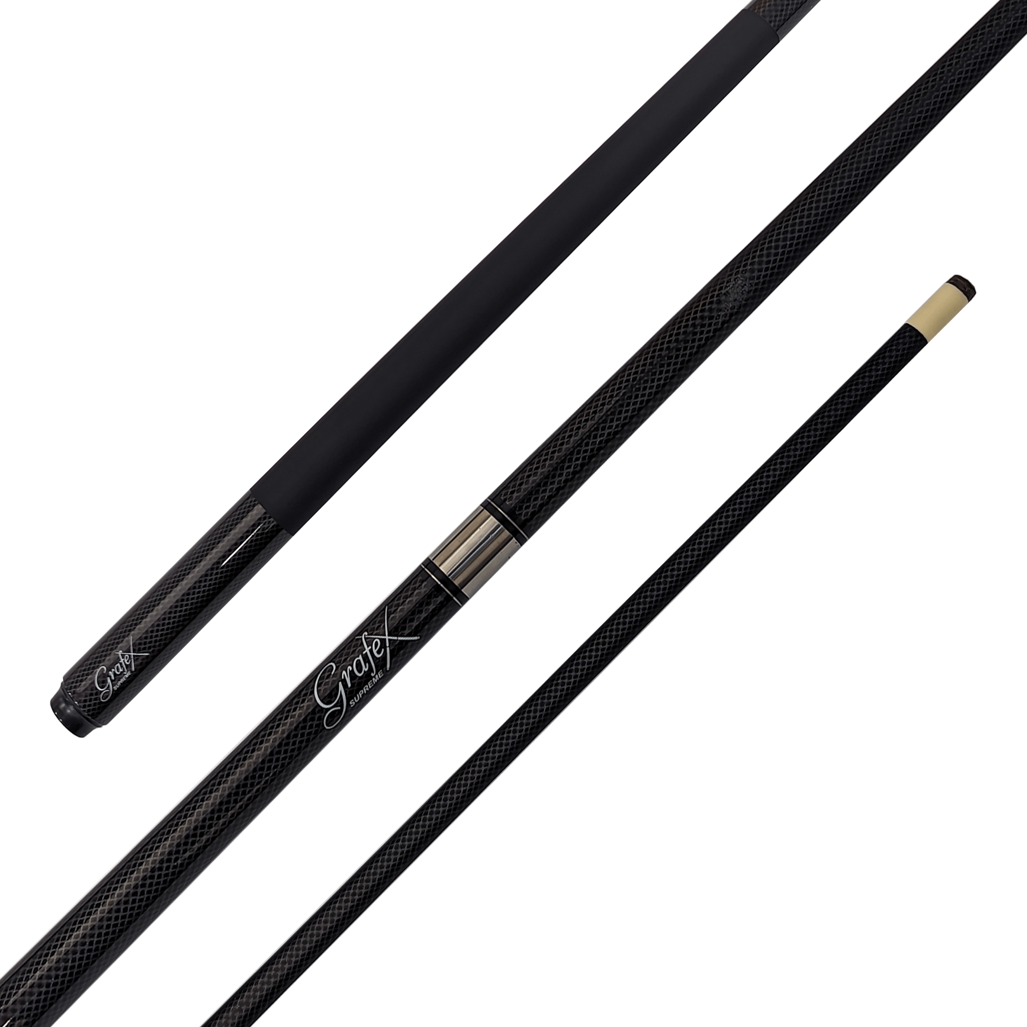 Grafex Supreme - 2-Piece Multi Weight Graphite Cue 58" / 13mm Glue On / Black Cues