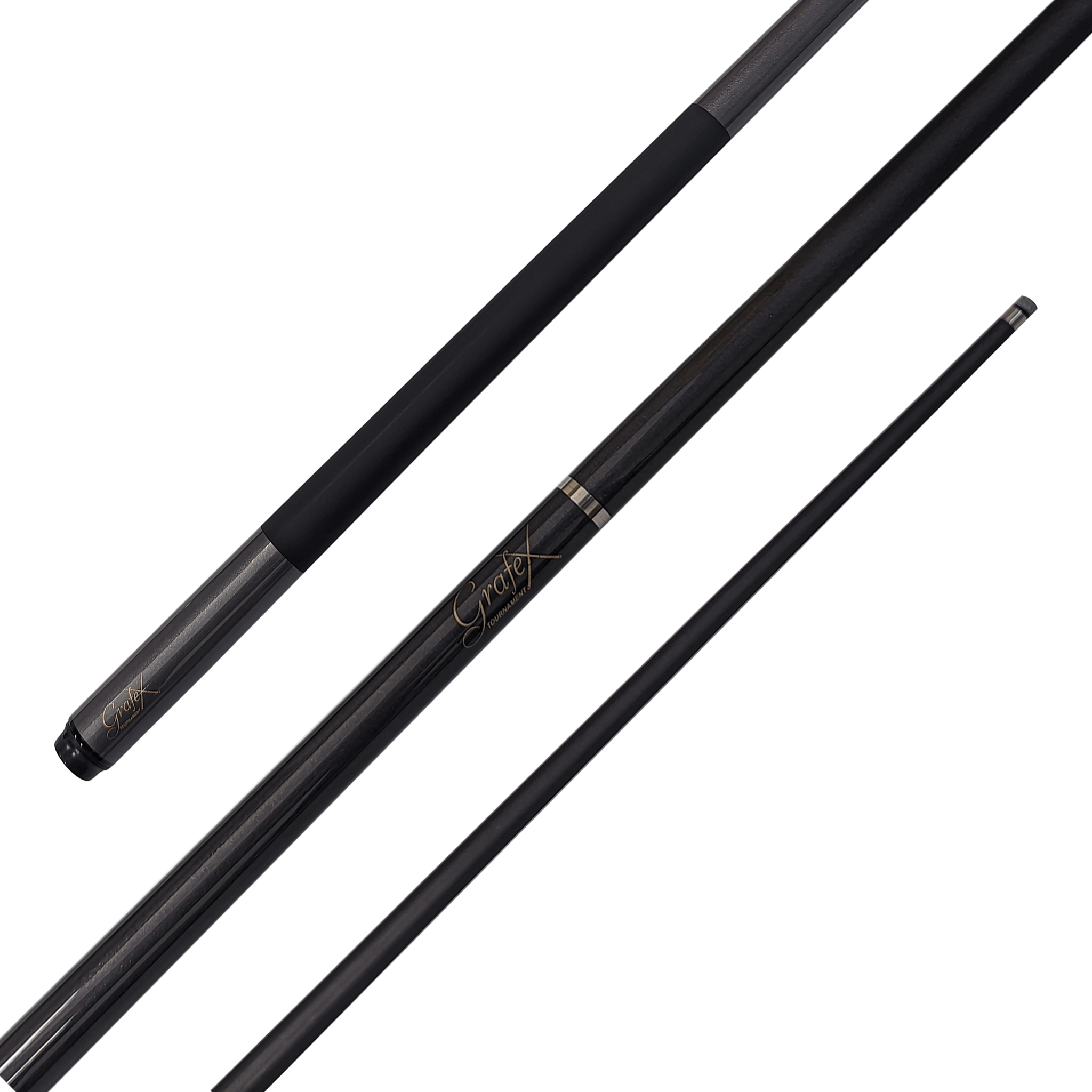 Grafex Tournament - 2-Piece Multi Weight Graphite Cue 58" / 9mm Glue On / Grey Cues