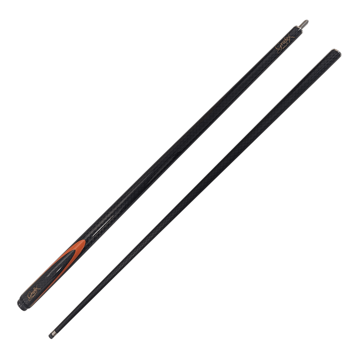 Grafex Triple X - 2-Piece Multi Weight Graphite Cue 58" / 9mm Glue On / Black Cues