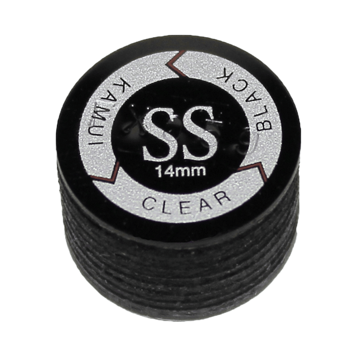 Kamui Kamui Leather Cue Tips 14mm Glue On / Clear Black / Super Soft Accessories