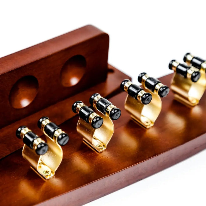 Palko 6 Clip Cue Rack 6 Cue / Teak & Brass Accessories