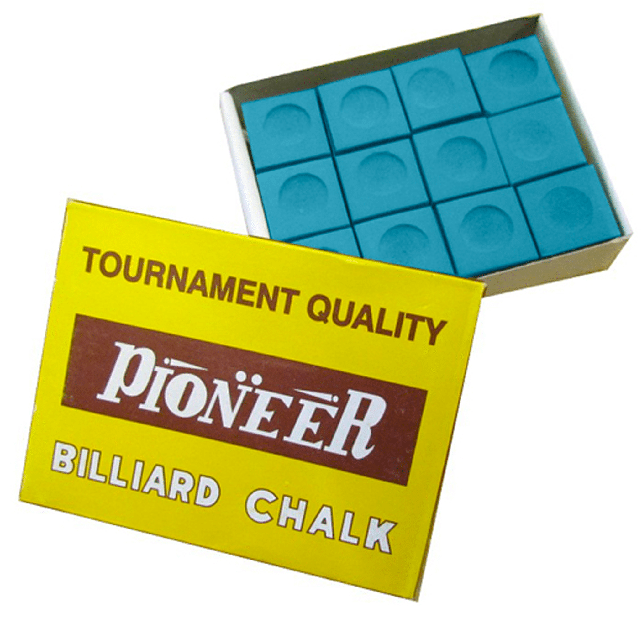 Master Billiard Cue Chalk - Brown - 12-Pack (Full Dozen Box) - Pool & Snooker Chalk