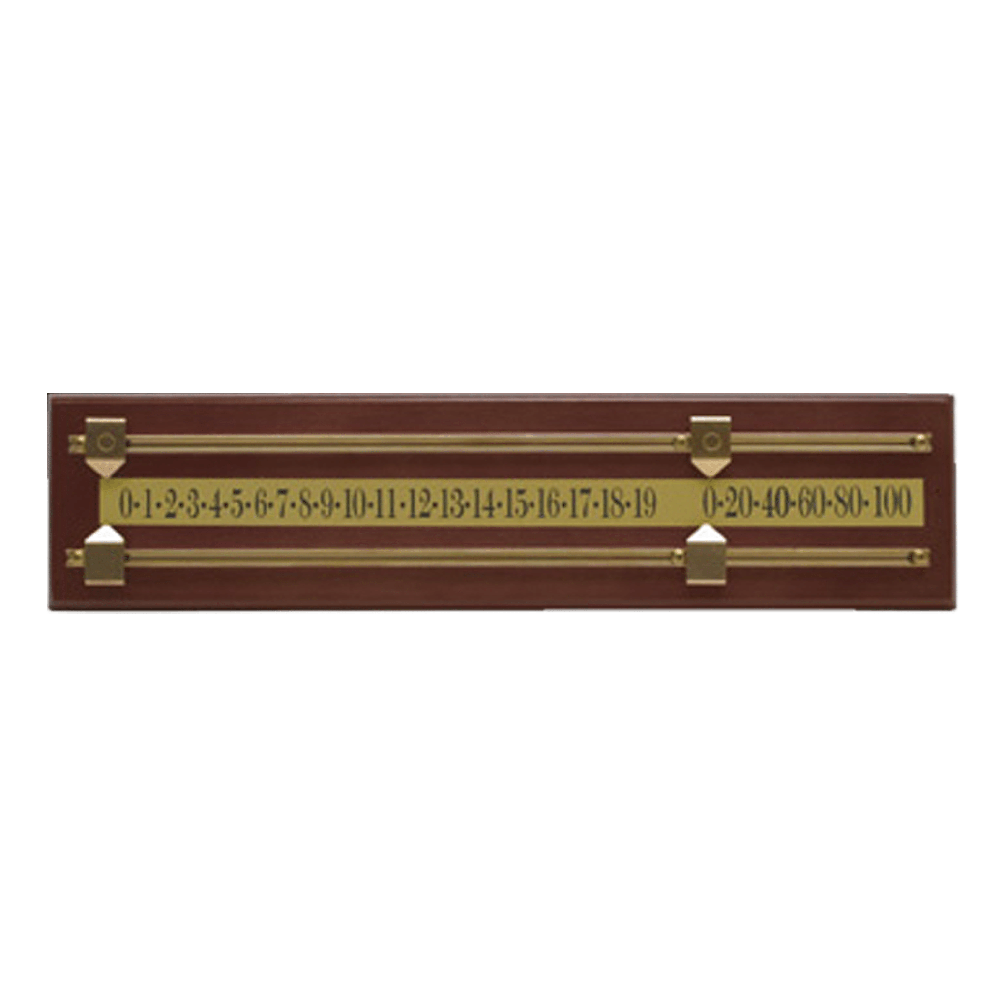 Pot Black 2 Player Scoreboard Walnut & Brass Accessories