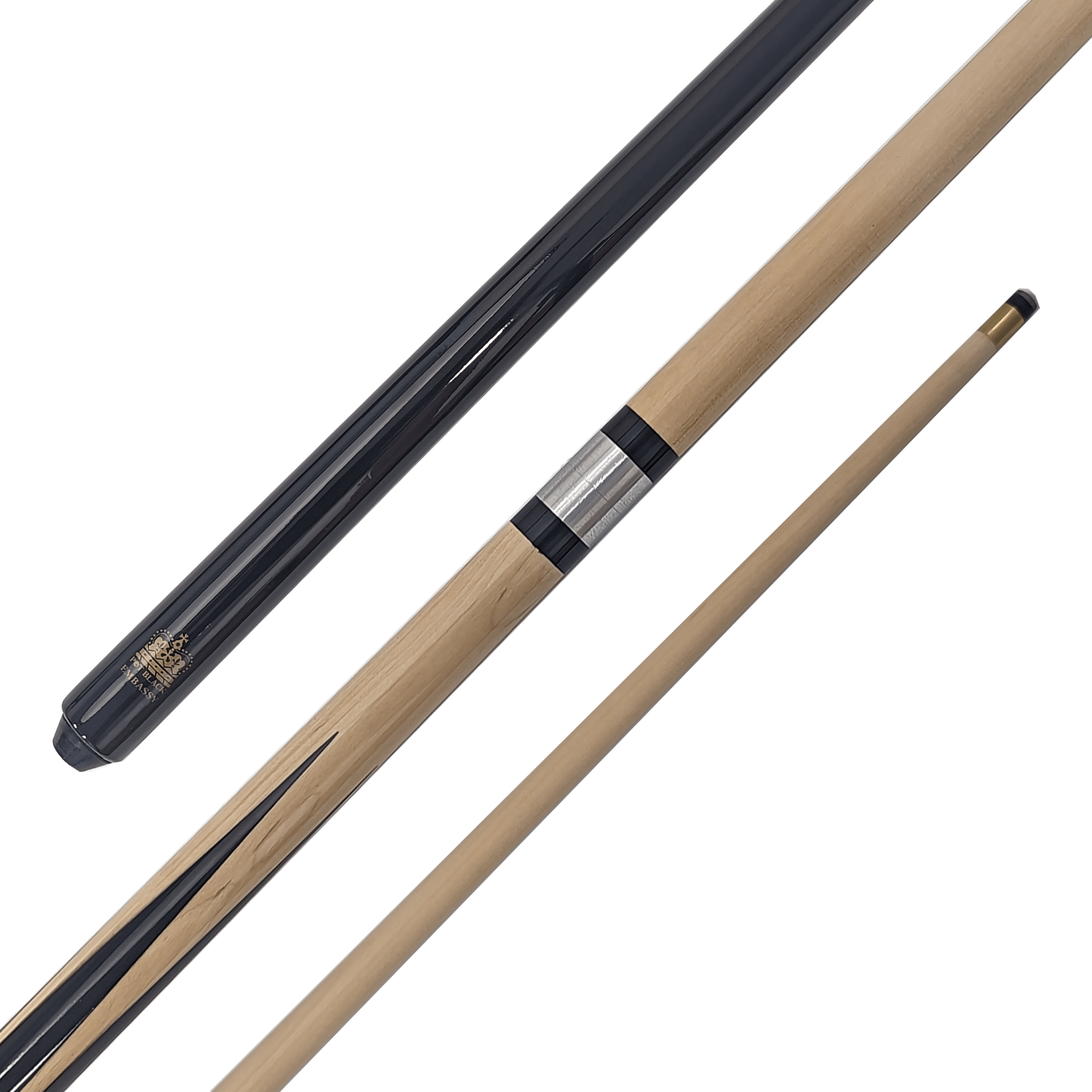 Housse Souple Pour Queue De Billard 1/2 – Riley, Noir, Intérieur Rembourré, Protection 2 Morceaux