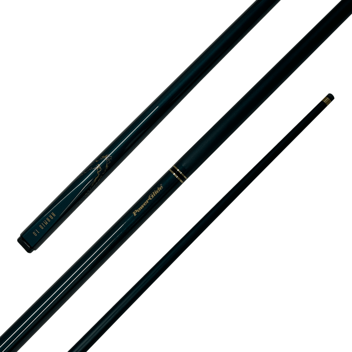 Powerglide Aramid - 2-Piece Graphite Cue 57" / 10mm Glue On / Green Cues