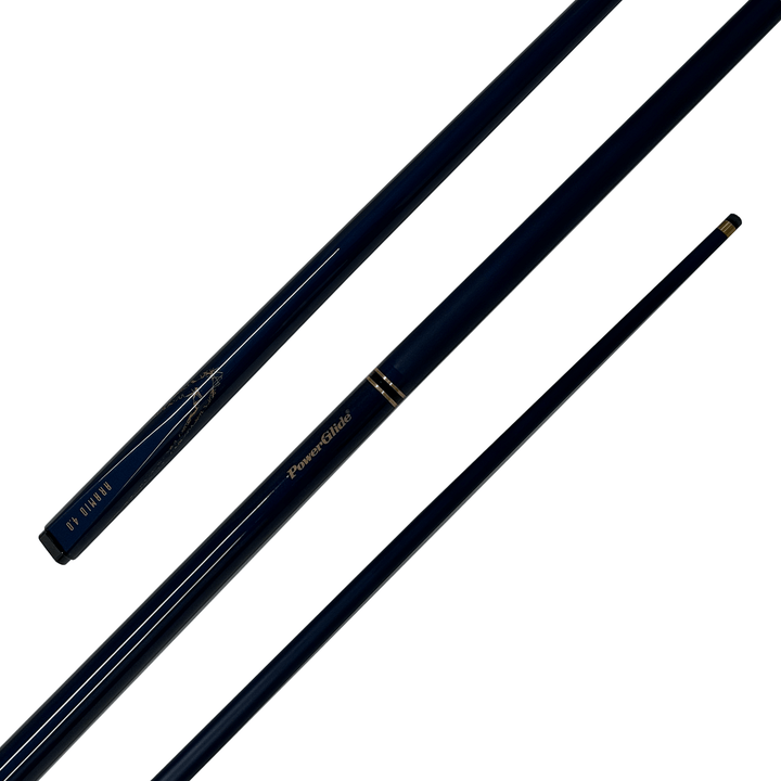 Powerglide Aramid - 2-Piece Graphite Cue 57" / 10mm Glue On / Mid Blue Cues