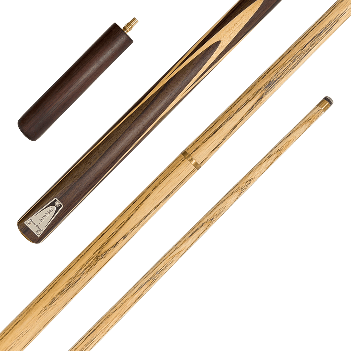 Powerglide Diplomat - 2-Piece Ash Cue with 6" Extension Cues