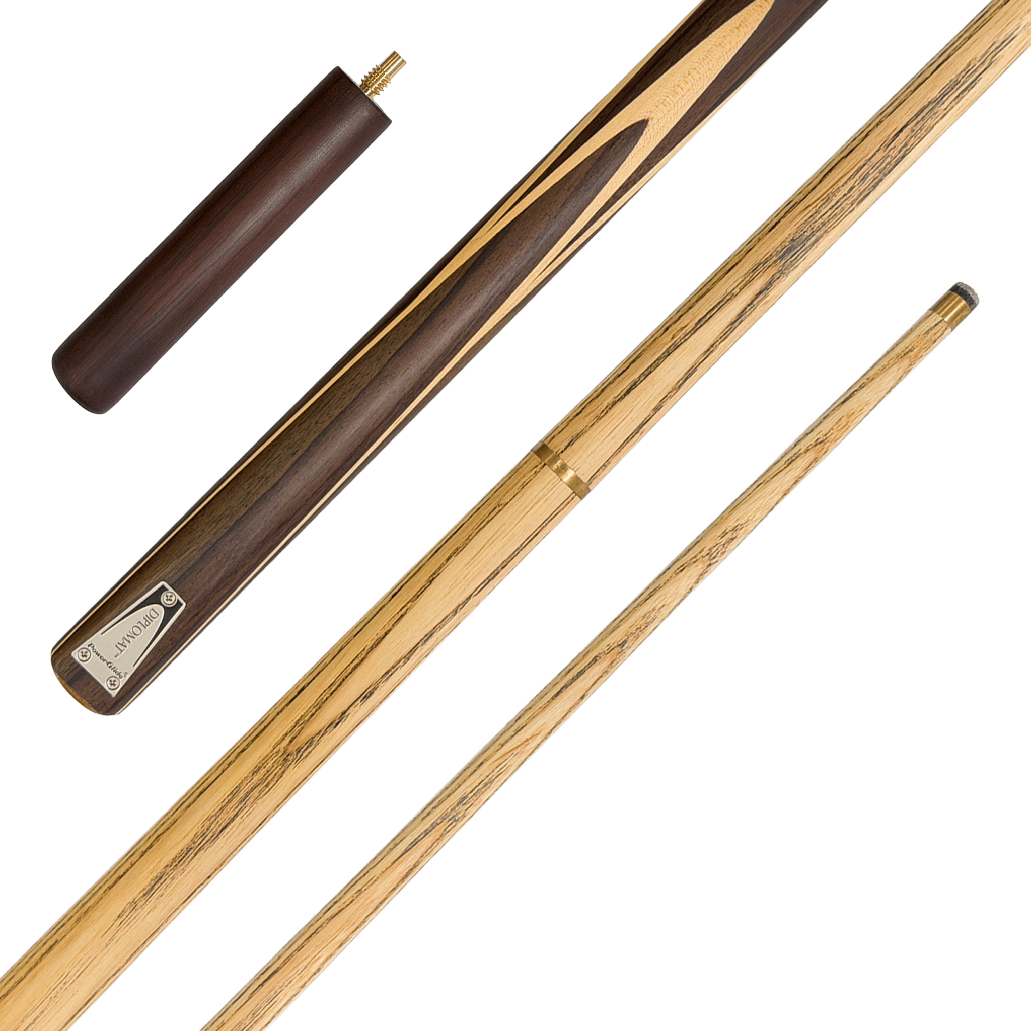 Powerglide Diplomat - 2-Piece Ash Cue with 6" Extension Cues