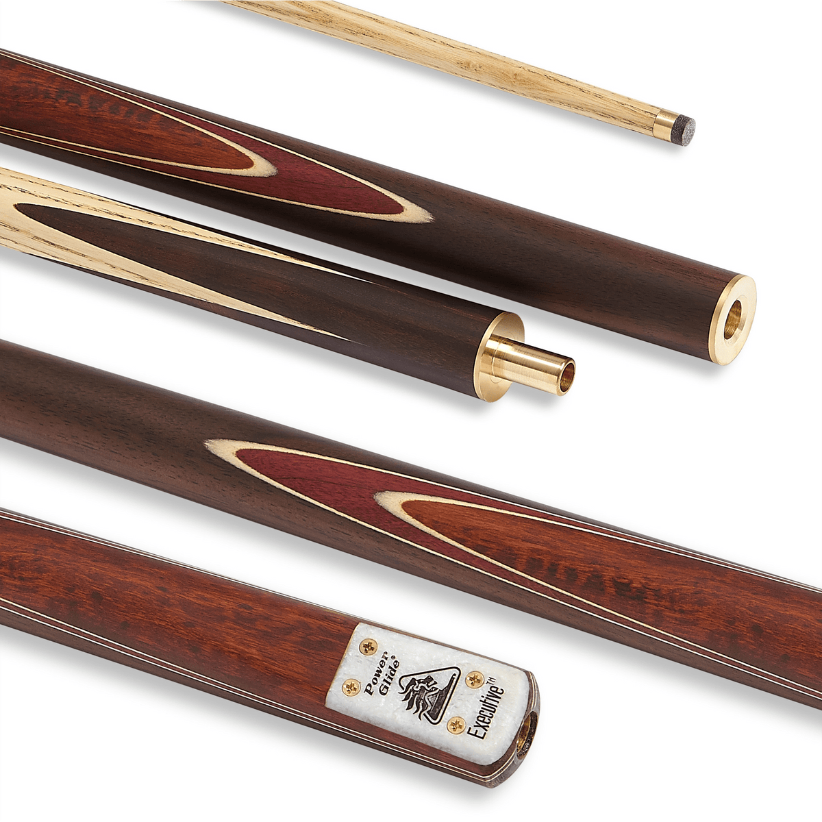 Powerglide Executive - 2-Piece 3/4 Split Ash Cue with 6" Extension Cues