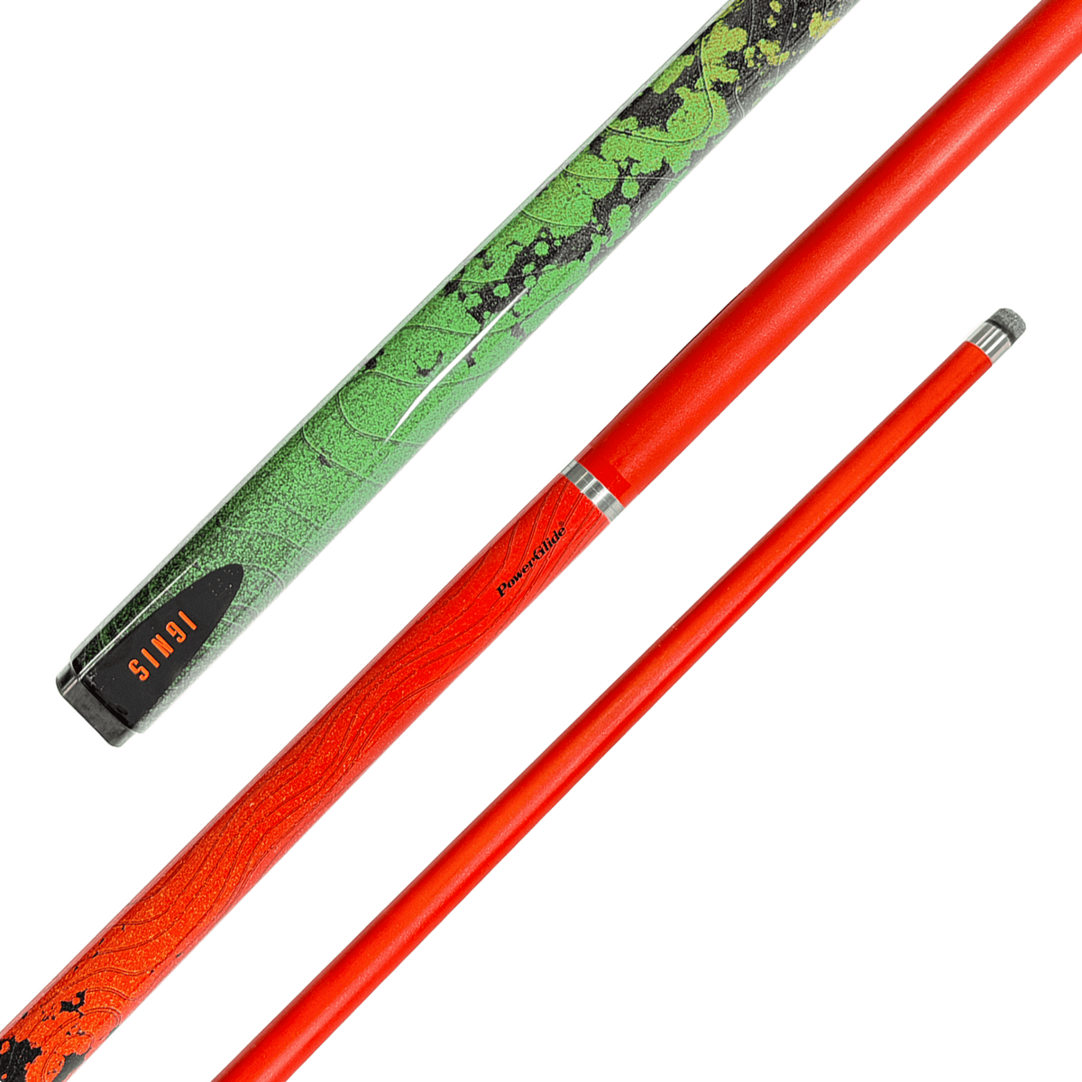Powerglide Ignis Orange - 2-Piece Carbon Composite Cue 57" / 10mm Glue On / 18oz Cues