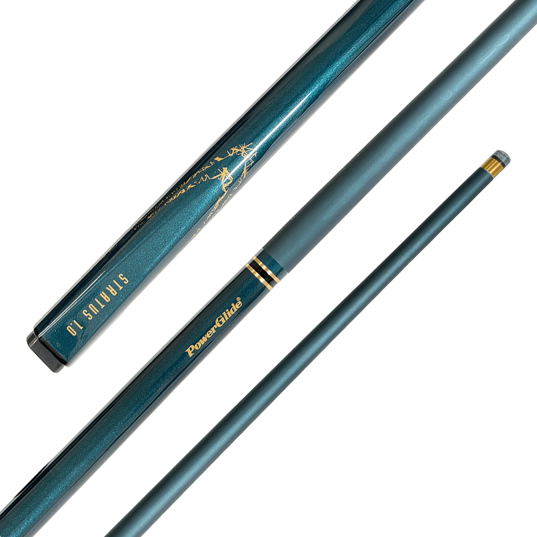 Powerglide Stratus - 2-Piece Graphite Cue 57" / 10mm Glue On / Green Cues