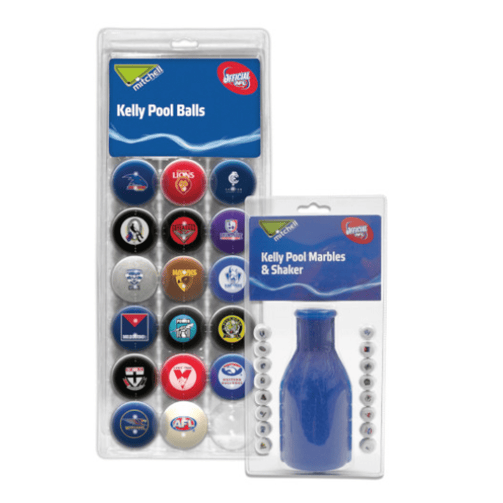 AFL AFL Kelly Pool Ball Set, Shaker & Marbles 2" Balls