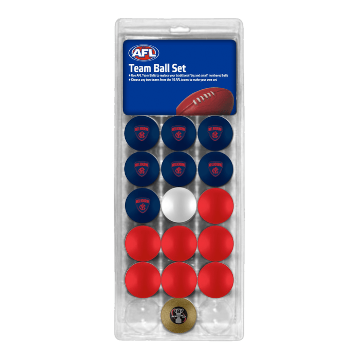 AFL AFL Pool Ball Set 2" / Melbourne Demons Balls