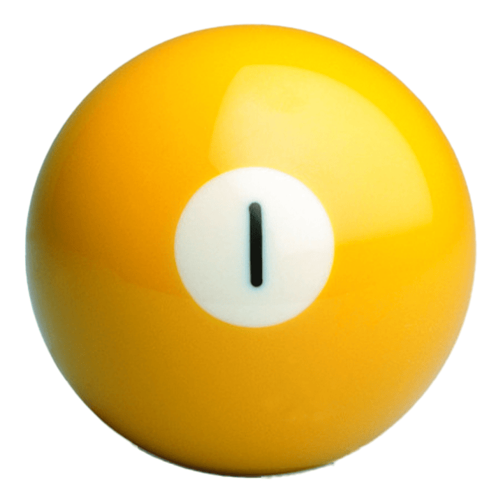 Aramith Individual Premier Kelly Pool Balls 1 7/8 / No. 1 Balls