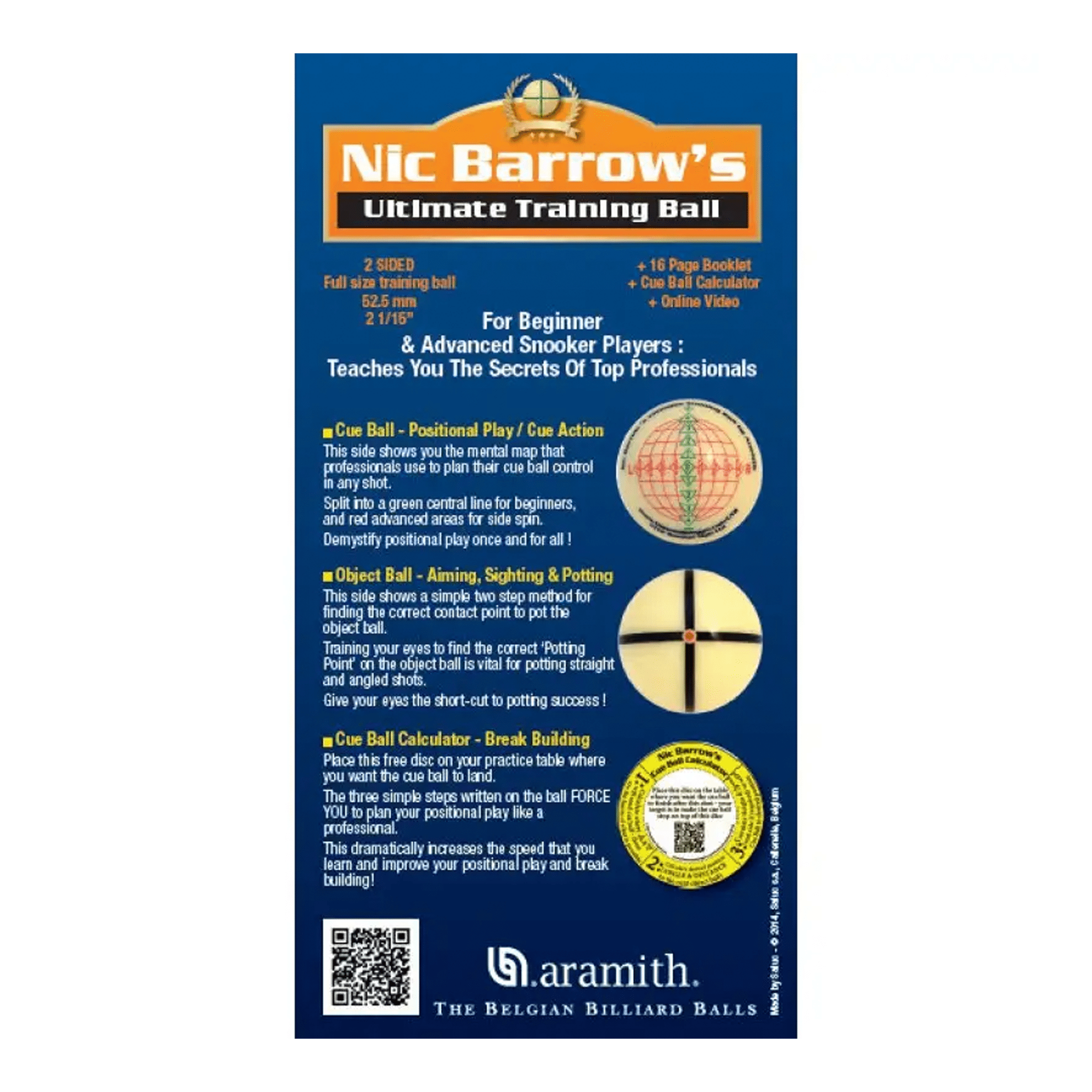 Buy Aramith Nic Barrow's Ultimate Training Cue Ball from Cue Store