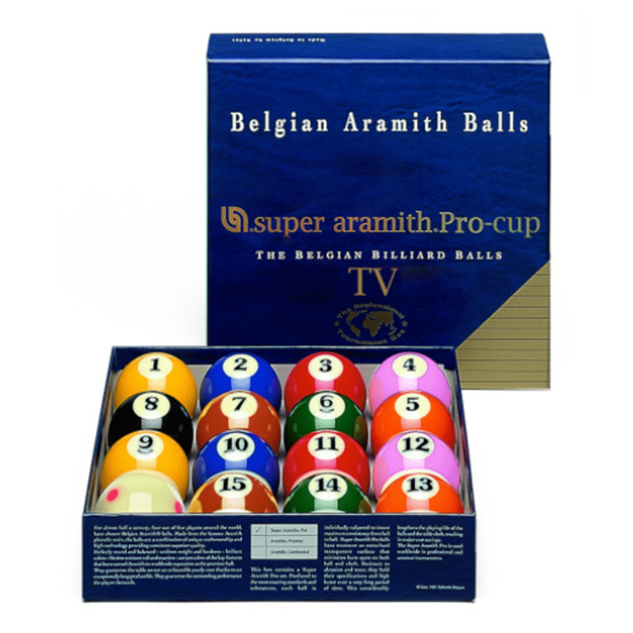 Buy Aramith Pro Cup TV Kelly Pool Ball Set from Cue Store