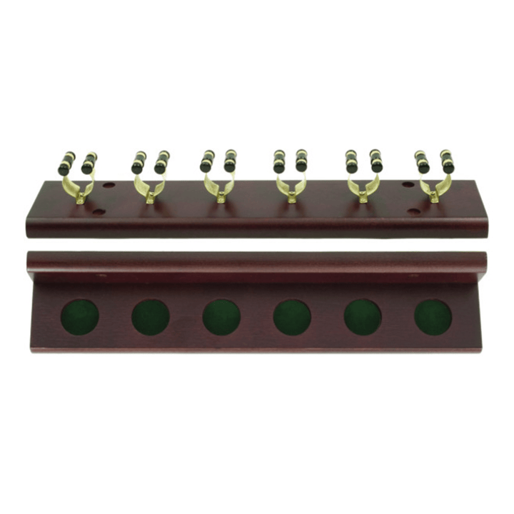 Mitchell 6 Clip Cue Rack 6 Cue / Jarrah & Brass Accessories