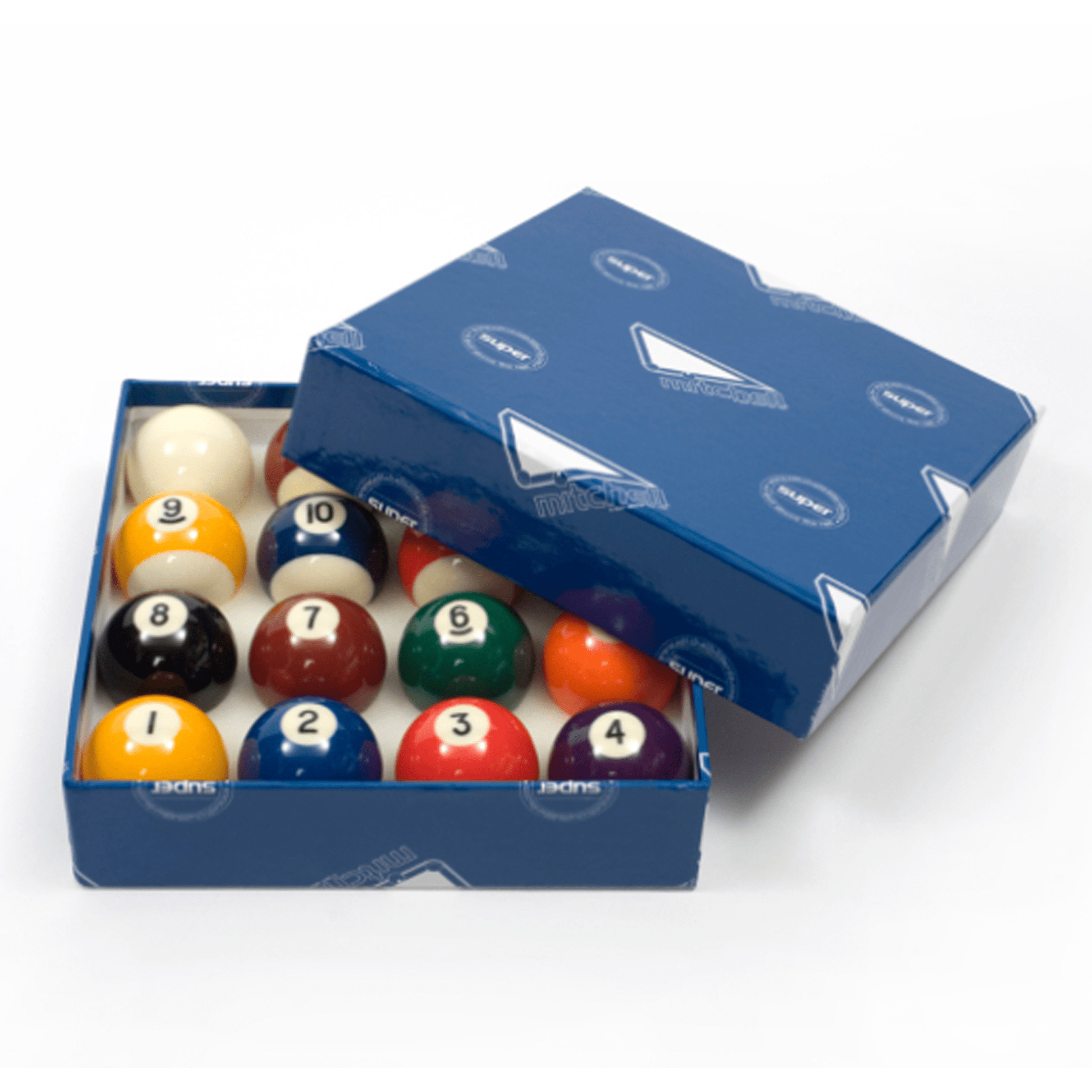 Mitchell Super Polyester Grade A Kelly Pool Balls 2" Balls