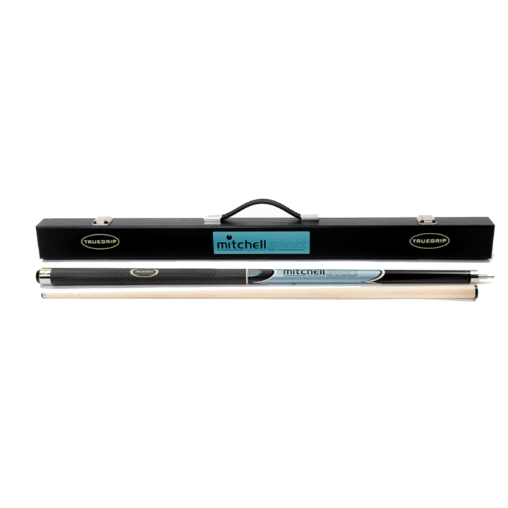 Mitchell True Grip Sport - 2-Piece Maple Cue & Case 57" / Blue Cues