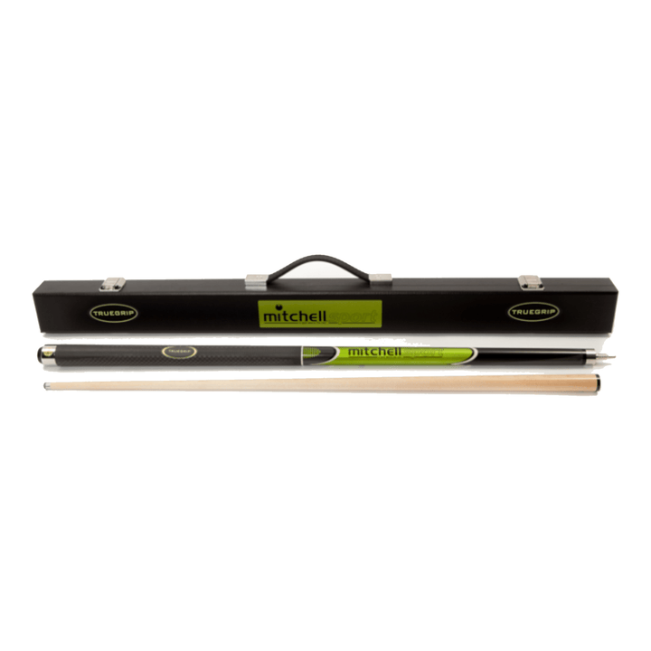 Mitchell True Grip Sport - 2-Piece Maple Cue & Case 57" / Green Cues