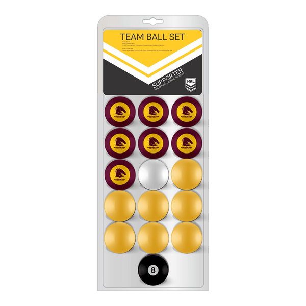 NRL NRL Teams Pool Ball Set 2" / Brisbane Broncos Balls