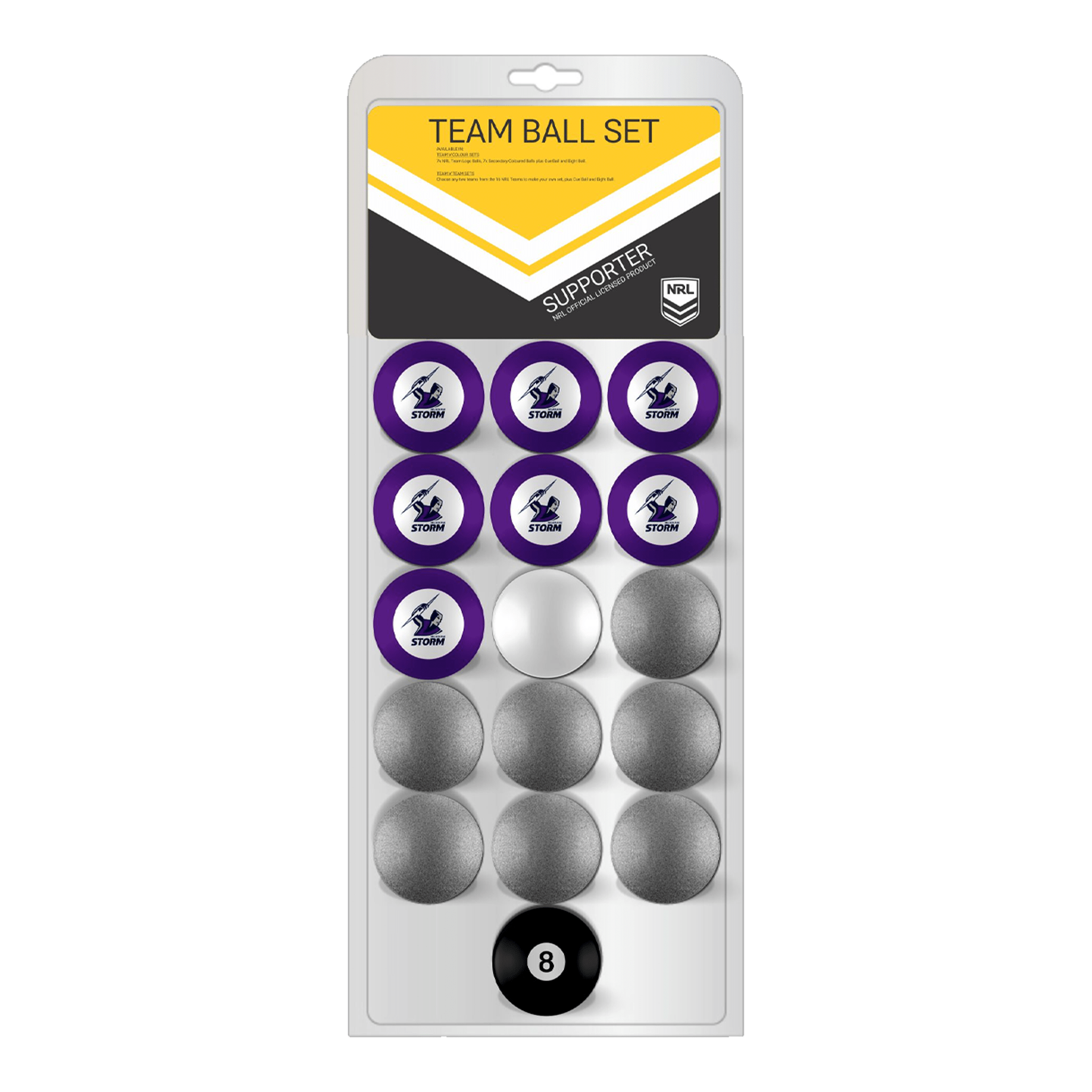 Buy NRL Teams Pool Ball Set from Cue Store