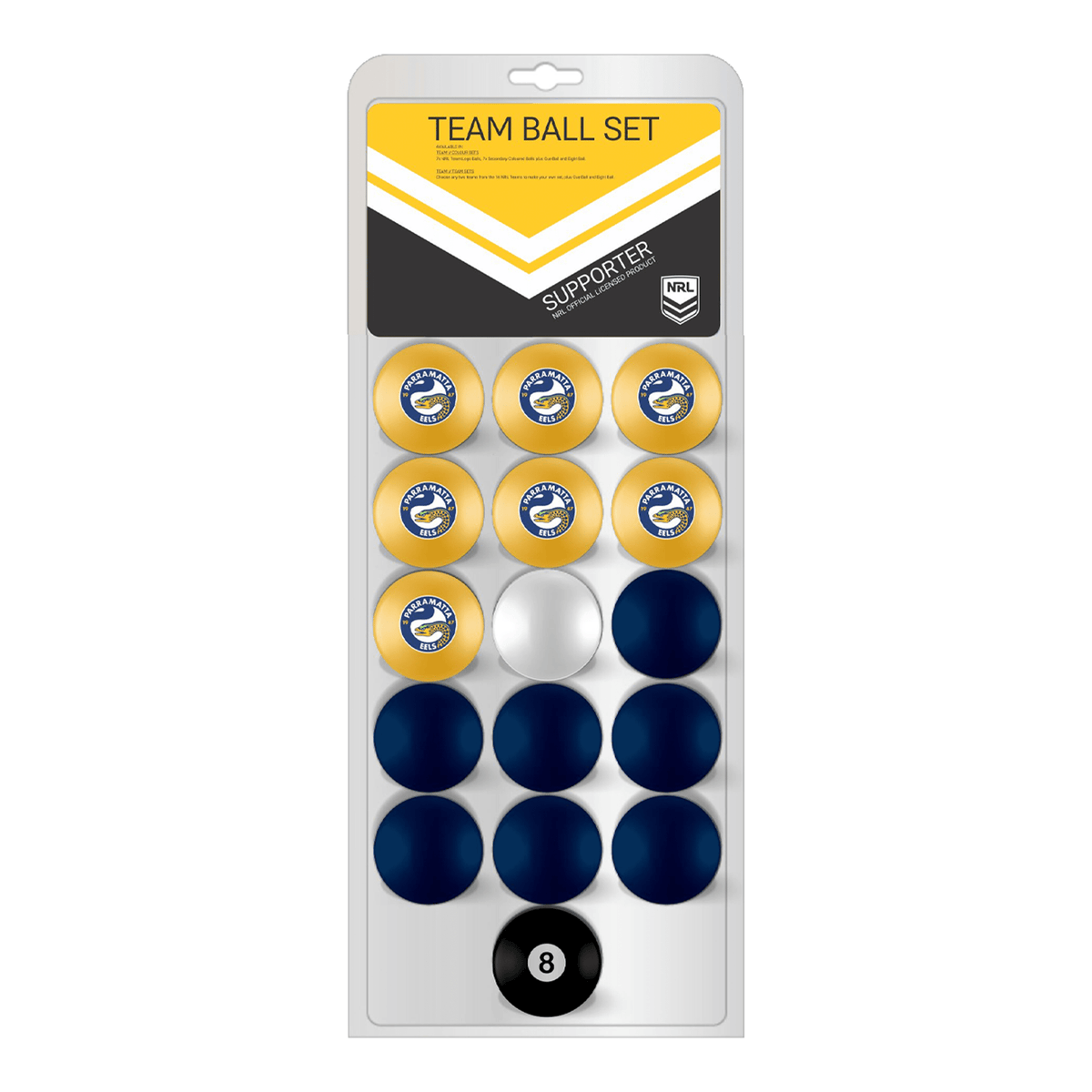 NRL NRL Teams Pool Ball Set 2" / Parramatta Eels Balls